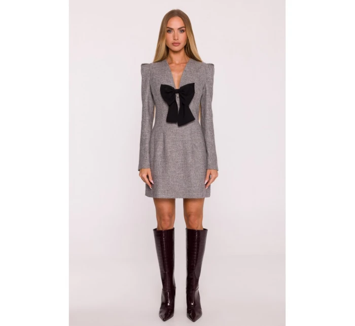 šaty s výstřihem do V grafitové model 21295852 - Moe šaty s výstřihem do V grafitové model 21295852 - Moe