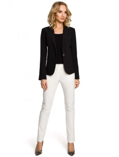 model 18002287 Bunda s límcem a jedním knoflíkem černá - Moe