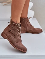 Šněrovací boty HY51-136 hnědé - S.Barski