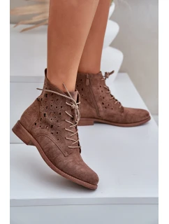 Šněrovací boty HY51-136 hnědé - S.Barski