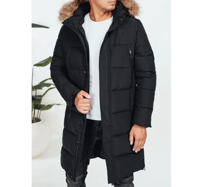 Pánská prošívaná zimní bunda černá TX5074