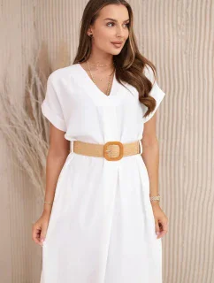 Šaty s ozdobným páskem model 20904513 - K-Fashion