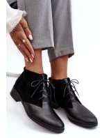 Dámské Šněrovací Botky Černé model 21637609 - Boto