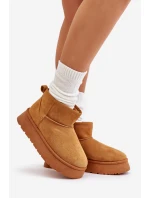 Nízké dámské sněhule na platformě s teplou podšívkou Camel Saldren Nízké dámské sněhule na platformě s teplou podšívkou Camel Saldren