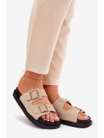 Dámské Sandály Na Platformě S Přezkami Béžové Simbes Dámské Sandály Na Platformě S Přezkami Béžové Simbes