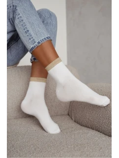 Dámské ponožky vzorované žebrované s lurexem 0200.200