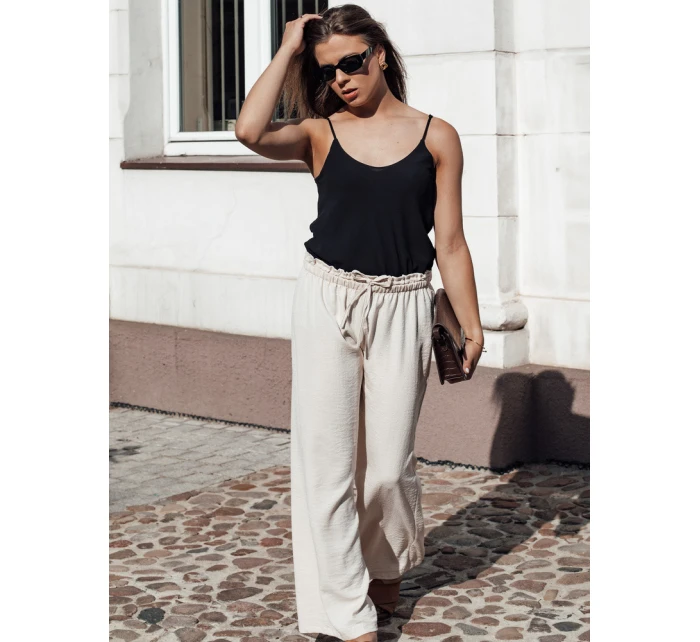 Dámské široké kalhoty light beige Dstreet model 21978415 - FashionStreet