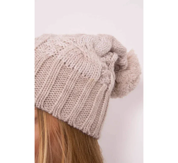 Fleecová čepice Paris model 18750765 light beige - K-Fashion Fleecová čepice Paris model 18750765 light beige - K-Fashion