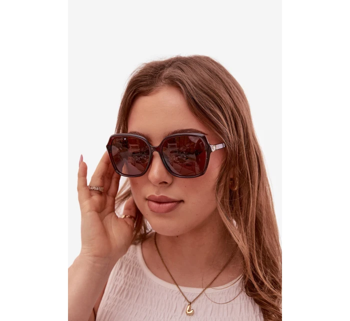 Dámské sluneční brýle se model 22031613 krystaly Hnědé - Boto