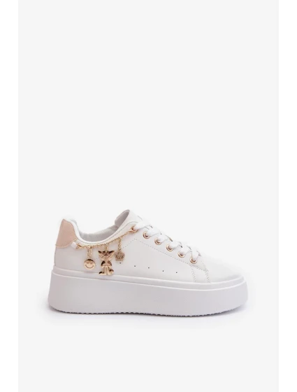 Dámské Tenisky na platformě s přívěsky, Bílá Tivissa Dámské Tenisky na platformě s přívěsky, Bílá Tivissa