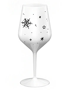 ZIMĚNKA - bílá nerozbitná sklenice na víno 470 ml