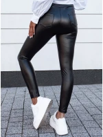 Dámské voskované kalhoty s vysokým pasem black Dstreet model 21980121 - FashionStreet