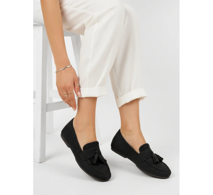 Dámské černé semišové mokasíny Dstreet model 21996175 - FashionStreet