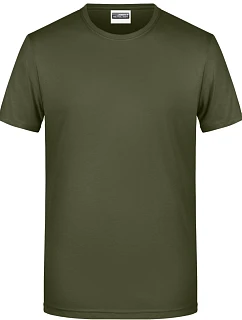 8008 Pánské tričko z bio bavlny model 22437966 olive - Daiber