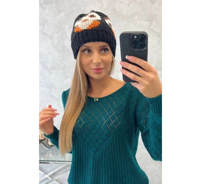 Dámská čepice Ofelia model 18751899 černá - K-Fashion Dámská čepice Ofelia model 18751899 černá - K-Fashion