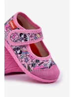Dětské pantofle na suchý zip s růžové model 21682694 - Milami