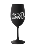 VÍNOSAURUS - černá sklenice na víno 350 ml