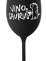 VÍNOSAURUS - černá sklenice na víno 350 ml