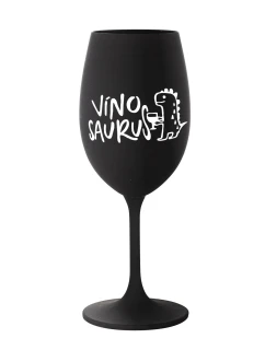 VÍNOSAURUS - černá sklenice na víno 350 ml
