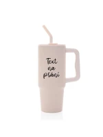 TEXT NA PŘÁNÍ - růžový cestovní termohrnek 900 ml TEXT NA PŘÁNÍ - růžový cestovní termohrnek 900 ml