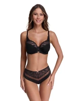 Dámská podprsenka 2107 Yasemin Černá s béžovou - AVA Dámská podprsenka 2107 Yasemin Černá s béžovou - AVA