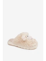 Dámské Kožešinové Pantofle Béžové model 21747713 - Boto