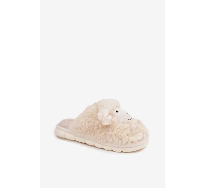 Dámské Kožešinové Pantofle Béžové model 21747713 - Boto