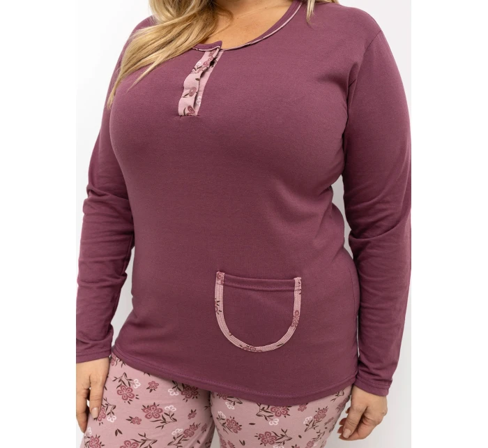 Pyžamo DU PI FP 508.57 tmavě růžové Pyžamo DU PI FP 508.57 tmavě růžové