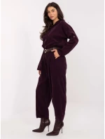 Spodnie IT SP model 21749798 ciemny fioletowy - FPrice Spodnie IT SP model 21749798 ciemny fioletowy - FPrice