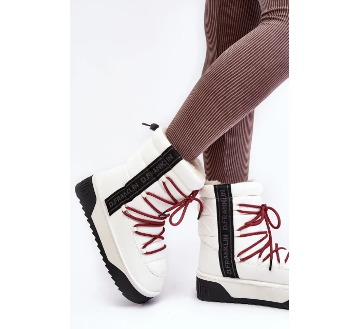 Dámské sněhule se silnou podrážkou, Vegan D.Franklin bílá Dámské sněhule se silnou podrážkou, Vegan D.Franklin bílá