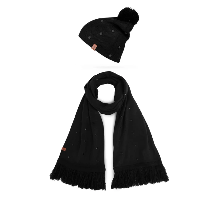 Dámský set šály a čepice Vuch Nurit Set Black Dámský set šály a čepice Vuch Nurit Set Black