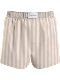 Dámské pyžamové šortky QS6892E FRN proužky - Calvin Klein