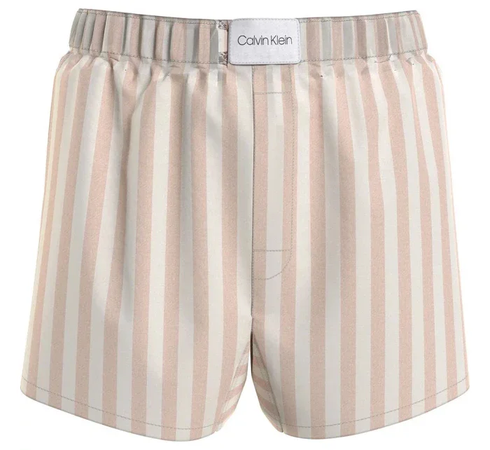 Dámské pyžamové šortky QS6892E FRN proužky - Calvin Klein