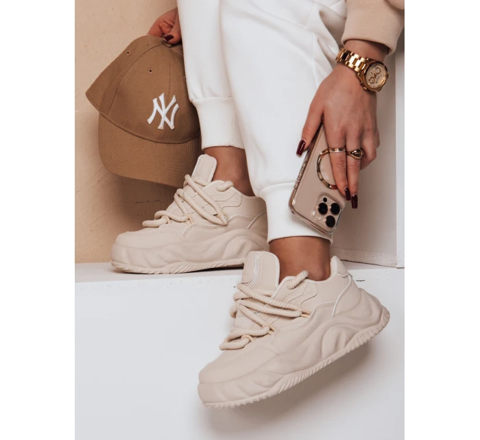 Dámské tenisky na platformě LALANDRA beige FashionStreet ZY0684 Dámské tenisky na platformě LALANDRA beige FashionStreet ZY0684