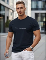 Pánské bavlněné tričko s nápisem Los Angeles tmavě modré FashionStreet NX5099R