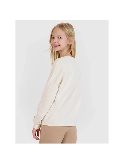 Dívčí oversize hladký rukáv s dlouhým rukávem model 21435560 - 4F
