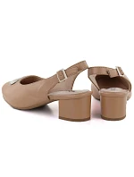 Dámské lodičky s otevřenou špičkou světle hnědé M.Daszynski model 22072499 - M. Daszyński