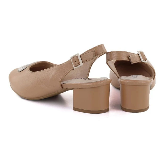 Dámské lodičky s otevřenou špičkou světle hnědé M.Daszynski model 22072499 - M. Daszyński