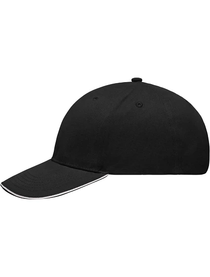Daiber MB 6541 Lehce broušená 6 panelová sandwich kšiltovka 03.6541 black/white