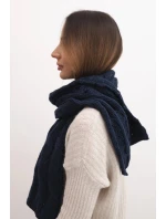 Dámský vlněný klasický šátek s copánkovým vzorem KN22 granátový Dámský vlněný klasický šátek s copánkovým vzorem KN22 granátový