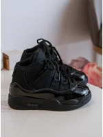 Dětské sportovní šněrovací boty černé model 21634805 - Boto