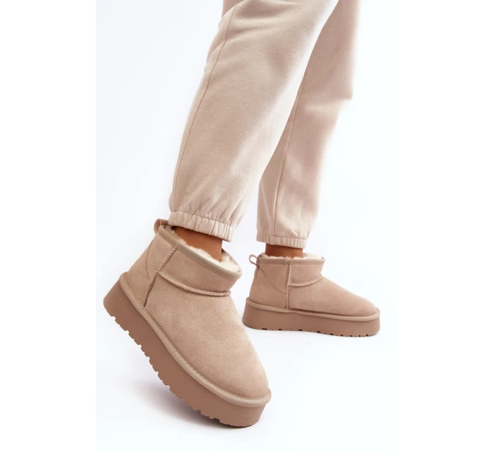 semišové nízké sněhule jasně béžové model 21638825 - Boto semišové nízké sněhule jasně béžové model 21638825 - Boto