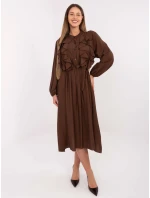 Šaty MI SK 62501.60 hnědé Šaty MI SK 62501.60 hnědé