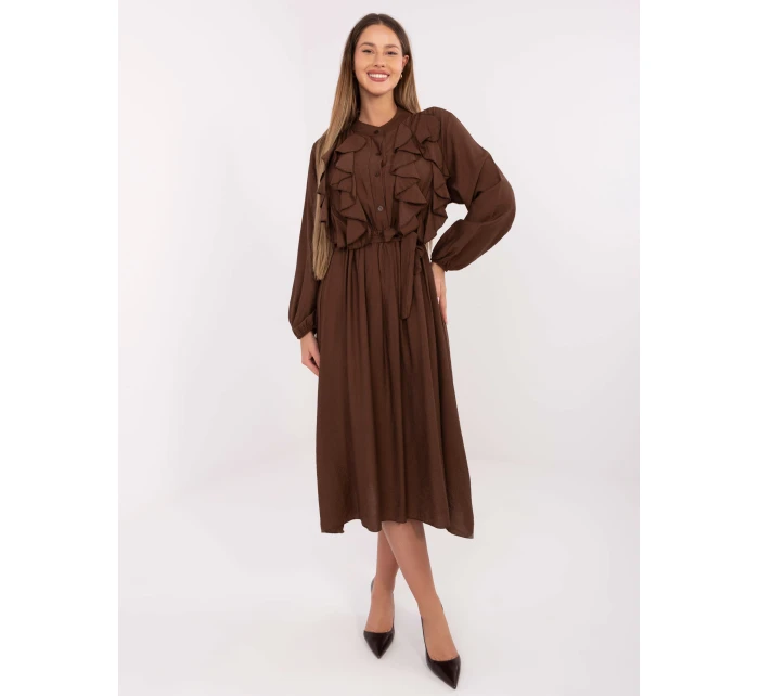 Šaty MI SK 62501.60 hnědé Šaty MI SK 62501.60 hnědé