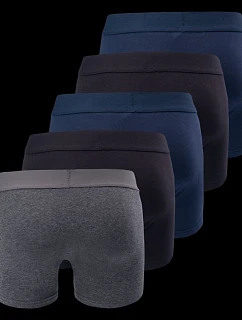 Pánské boxerky RAVOR 5PACK černo-modré mix - Martes