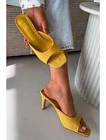 Dámské pantofle na podpatku Žluté model 22092050 - Boto