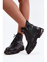 Dámské kožené workery Botki model 22368362 Černé - Artiker