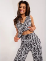 Spodnie LK SP model 19525797 szaro czarny - FPrice Spodnie LK SP model 19525797 szaro czarny - FPrice