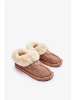 Béžové Lanoze dámské pantofle s kožíškem Béžové Lanoze dámské pantofle s kožíškem