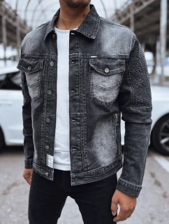 Pánská džínová bunda černá FashionStreet TX4719
